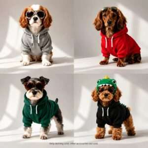 Dog Hoodie Sweatshirt - Classic Solid Color Pullover, Lightweight Pet Clothes for Spring & Fall