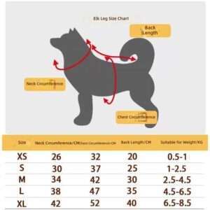 Christmas Dog Costume - Fleece Lined Button-Up Pet Outfit, Holiday Dog Clothes for Small Dogs & Cats